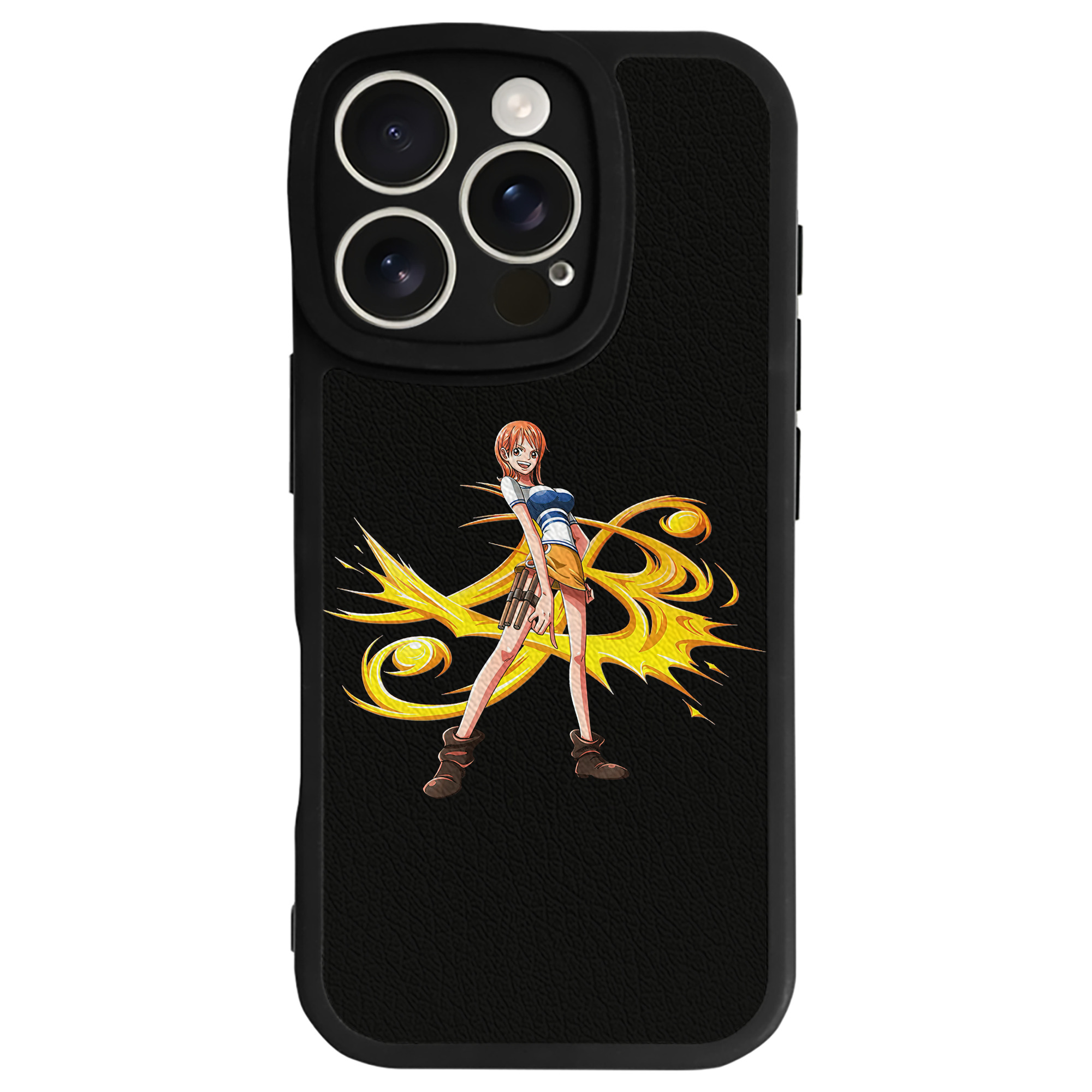 （画像用） ワンピース ナミ ONE PIECE Nami 【iPhone 16シリーズ対応】シリコンスマホケース（レザー調） 材質：シリコン